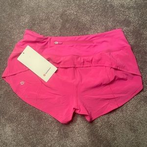 Lululemon Sonic Pink Speed Up Shorts